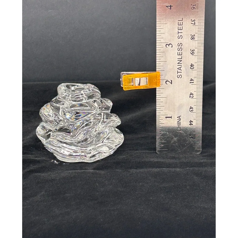 Gorham Floral Garden Rose Crystal Salt and Pepper Shakers Set 6014807 Clear